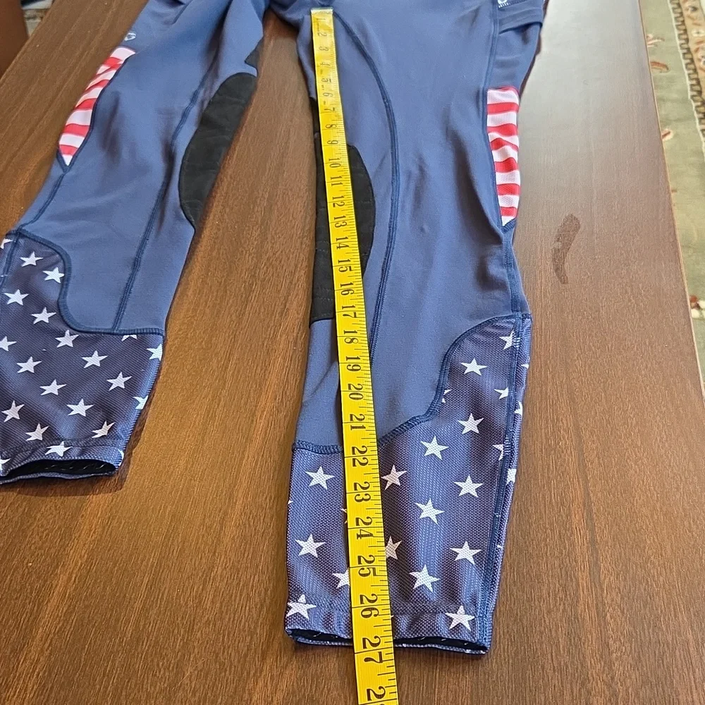 Horseware Ireland Patriotic Equestrian Riding Tights Breeches Size Medium - Picture 6 of 10